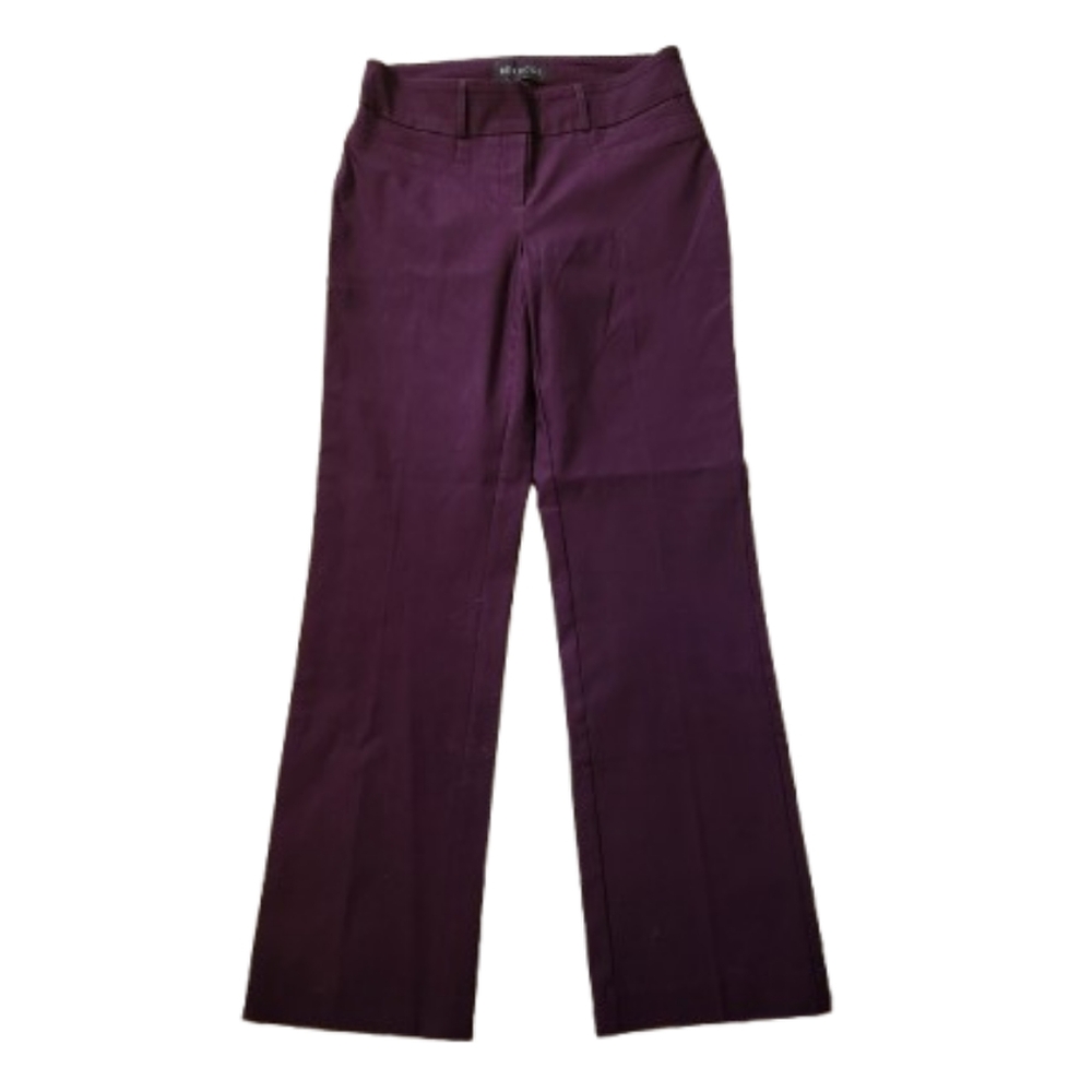 Rekucci Plum Colored Straight Leg Pull On Pants Size 6P